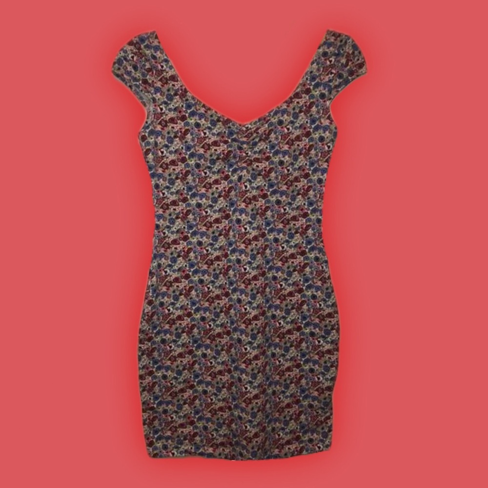 H&M floral bodycon mini dress